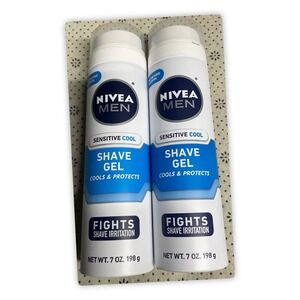 Nivea Men Sensitive Cool Shave Gel, 7 OZ., 2 Pack